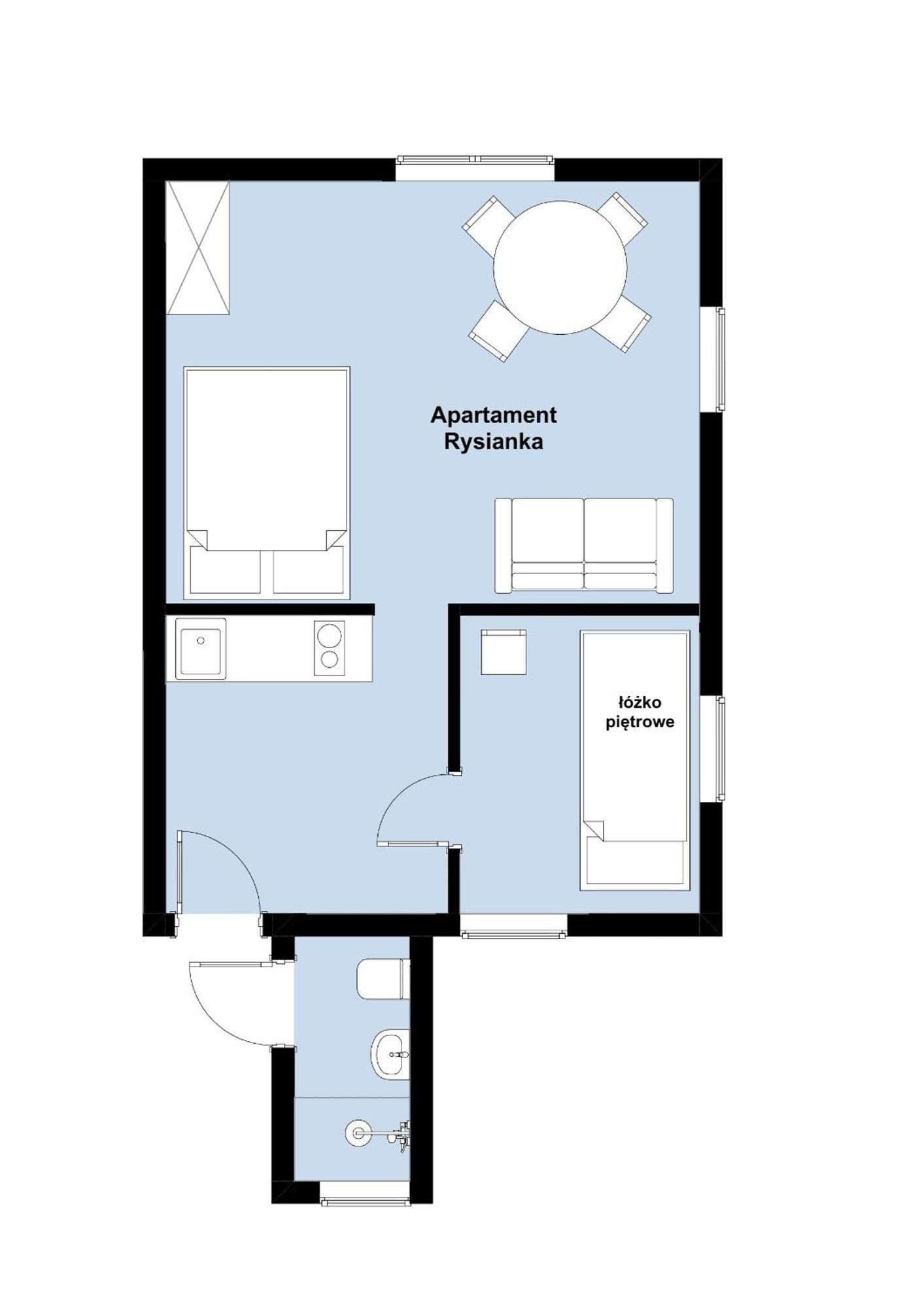 W Deski Dom Apartamenty Krzyżowa Eksteriør bilde